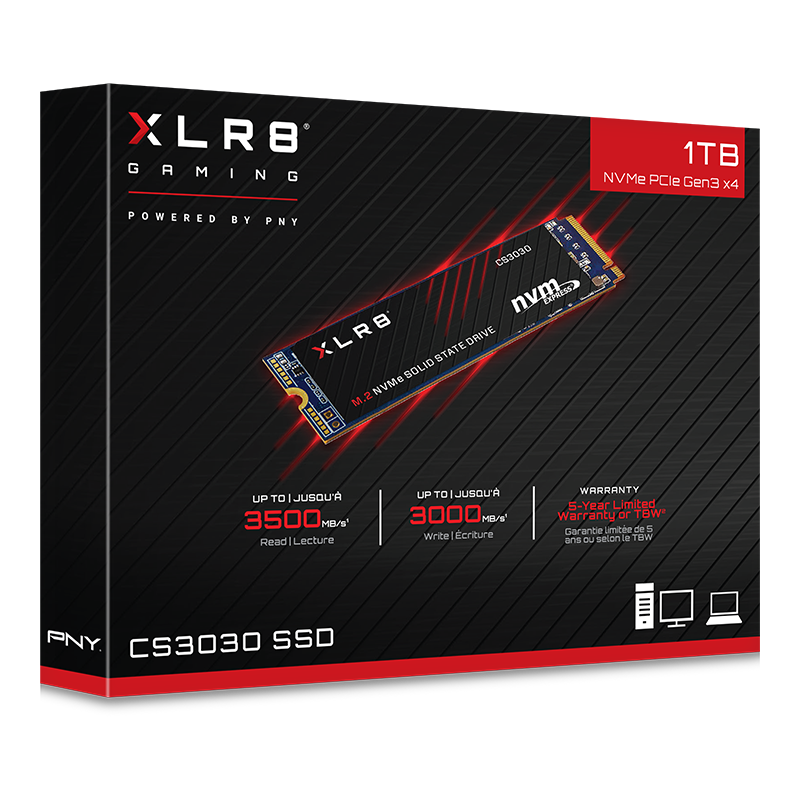 PNY XLR8 CS3030 1TB NVMe gen 3